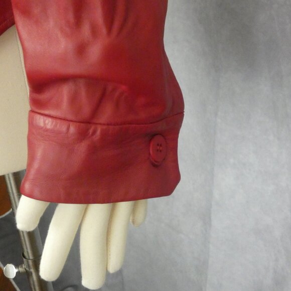 Vintage Banana Republic Leather Shirt Style Top - Picture 3 of 5